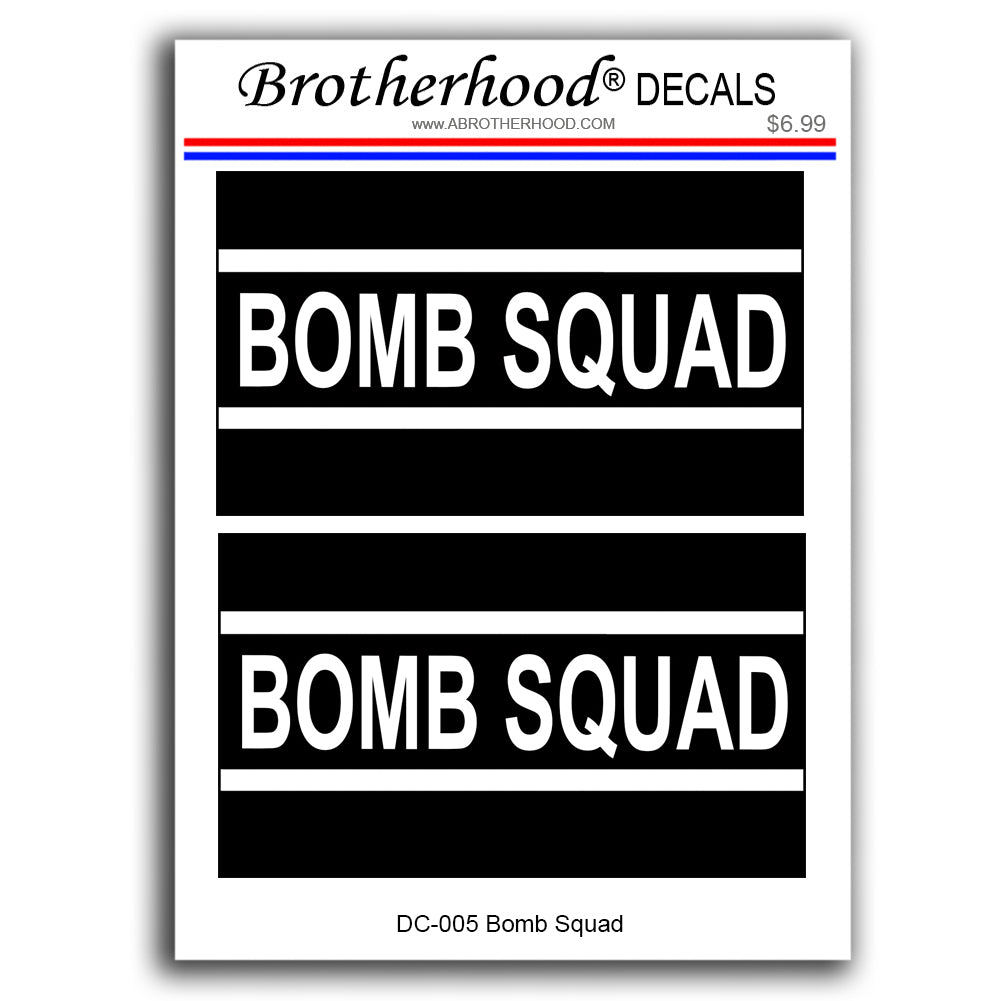 Law Enforcement Police Sheriff Bomb Squad Vinyl Decals