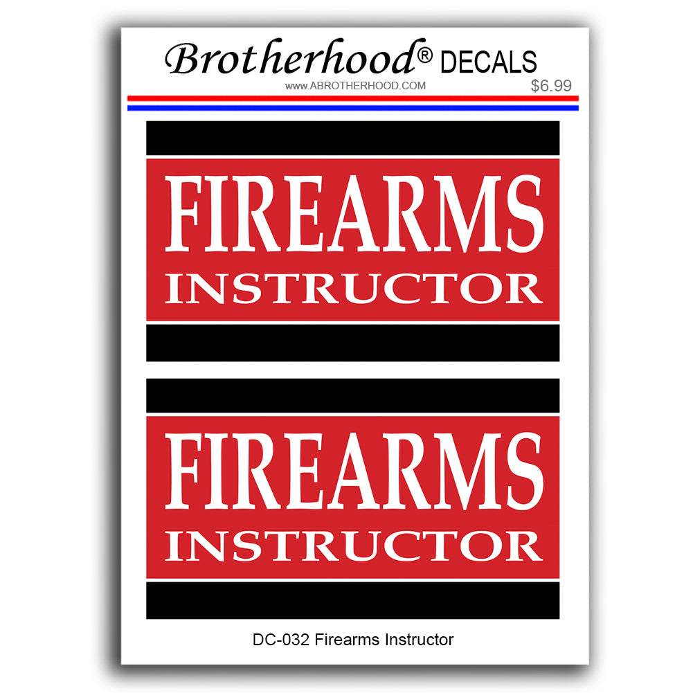 Law Enforcement Police Sheriff Firearms Instructor Vinyl Decals