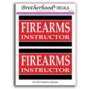 Law Enforcement Police Sheriff Firearms Instructor Vinyl Decals