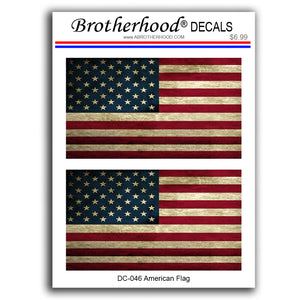 Patriotic Subdued American Flag Old Glory Vinyl Decals