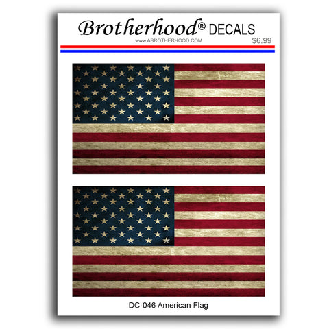 Patriotic Subdued American Flag Old Glory Vinyl Decals