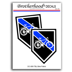 Thin Blue Line Police Sheriff Bicycle Unit Vinyl Decals