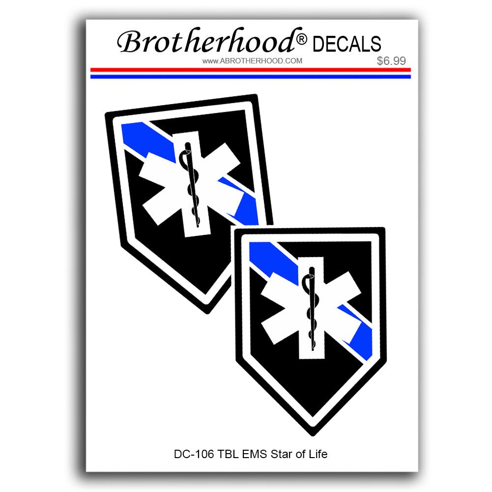 Police Sheriff Thin Blue Line EMS Star of Life Unit Vinyl Decals