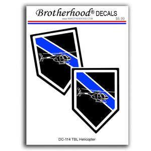 Police Sheriff Thin Blue Line Aviation Helicopter Unit Design Vinyl Decals