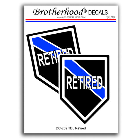 Police Sheriff Thin Blue Retired Unit Design Vinyl Decals