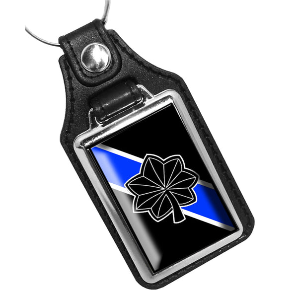 Law Enforcement Rank Insignia's Sheriff, Chief, Major, Capt, Lt, Sgt, Cpl Leather Key Ring