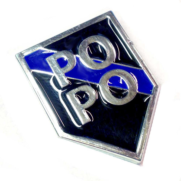 Thin Blue Line Police Sheriff PO PO Firearms - Shield Shape Metal Lapel Pin