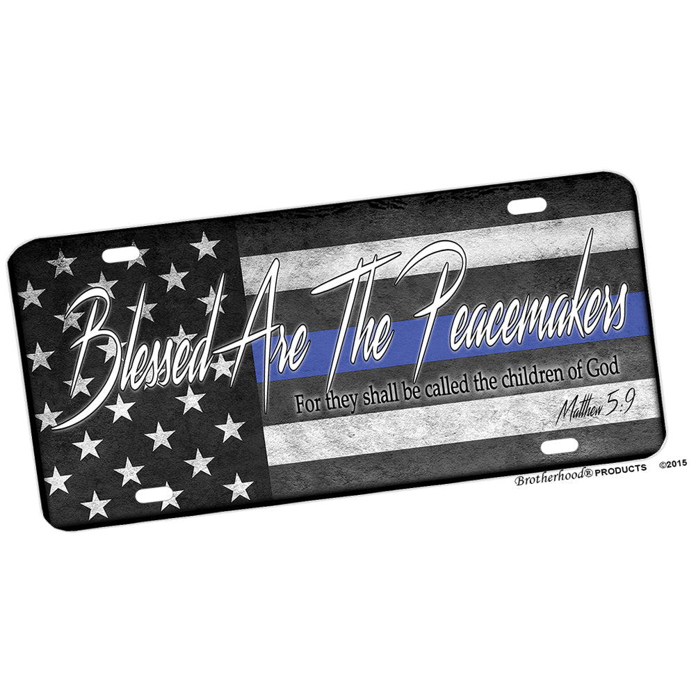 Blessed Are The Peacemakers Matthew 5:9 Aluminum License Plate