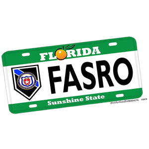 Florida The Sunshine State FASRO Design Aluminum License Plate