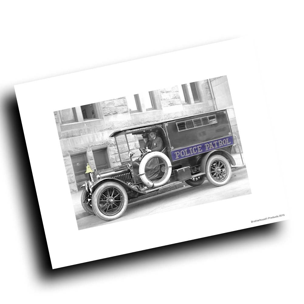 Early 1900's Police Paddy Wagon Vintage Design 8x10 Color Print