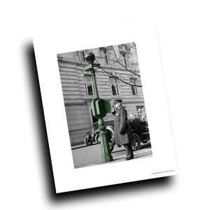 Old Police Call Box On the Beat Vintage Design 8x10 Color Print