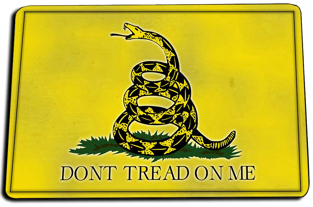 Two Door Mats - Don't Tread On Me Gadsden Rattlesnake Flag Design