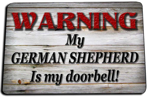 Two Door Mats - My German Shepherd Is My Doorbell