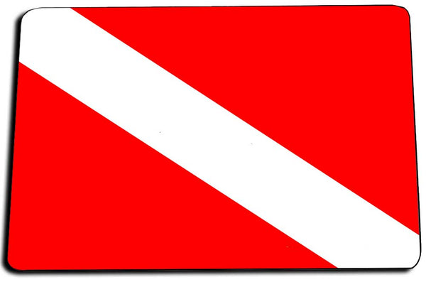 Two Door Mats - International Red White Dive Flag