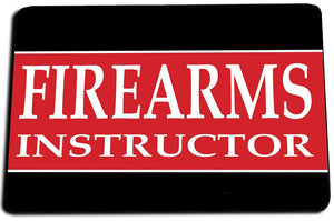 Two Door Mats - Red and Black Firearms Instructor Design
