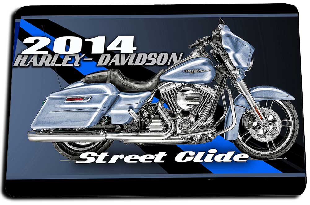 Two Door Mats - Thin Blue Line 2014 Harley-Davidson Street Glide