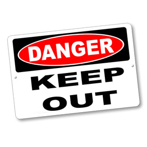 Firearms Safety Sign Danger Keep Out 12x8" Aluminum Sign